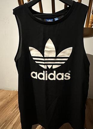Майка жіноча adidas originals оверсайз чорна шифонова