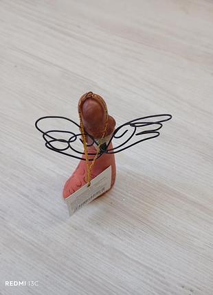 Новогодняя игрушка ангел керамическая 3