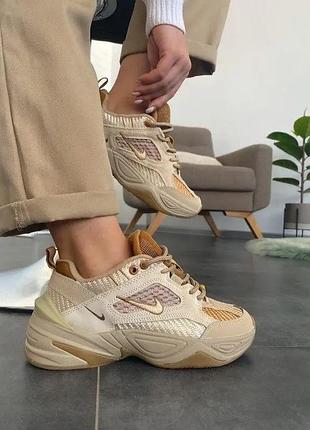 Жіночі кросівки nike m2k tekno linen & wheat & ale brown | 38–43