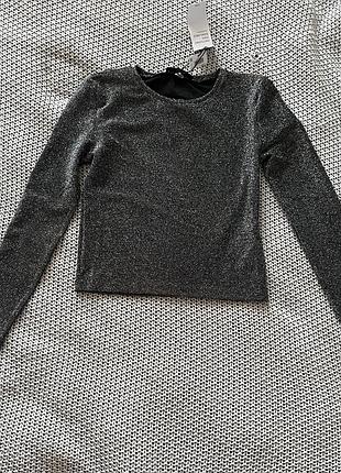 Жіноча блуза сіра з люрексом
