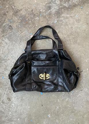 Вінтажна містка чорна сумка y2k retro dark bag grunge