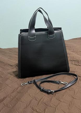 Сумка тоут жіноча zara чорна