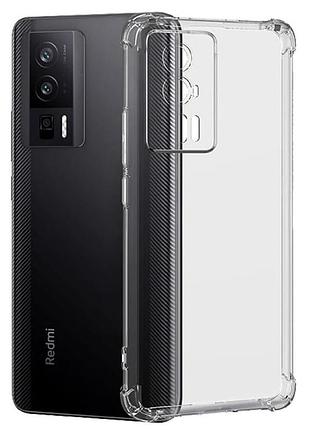 Чехол fiji proof для xiaomi poco f5 pro прозрачный бампер с усиленными бортами transparent