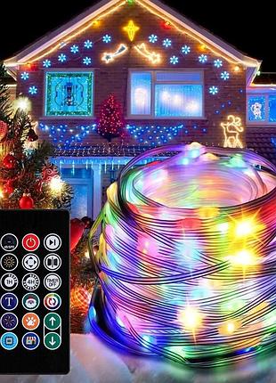 Умная led гирлянда bluetooth 400 диодов rgb usb питание с ду пульт для дома и праздников