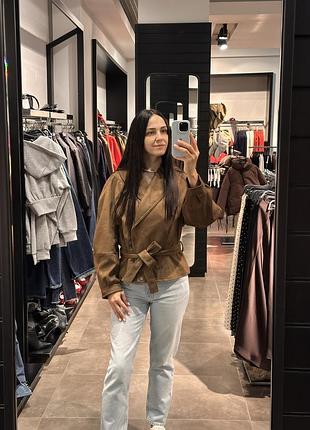 Жакет куртка zara під замшу