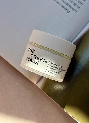 Оригінал маска для обличчя тонізуюча з матчі mantle the green mask 15 ml