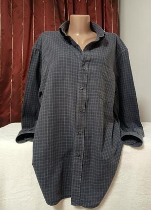 Фланелевая рубашка в клетку peter hadley l/xl/xxl размер