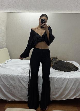 Штани кльош сітка boohoo