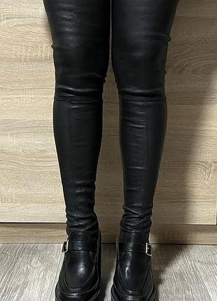 Sacai leather sock boots / шкіряні ботфорти-чоботи sacai