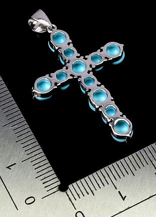 Подвеска серебро 925 натуральная бирюза 3