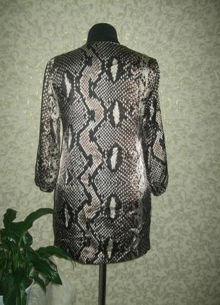 Шикарная туника,мини платье со змеиным принтом marks&spencer2 фото