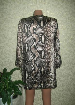 Шикарная туника,мини платье со змеиным принтом marks&spencer6 фото