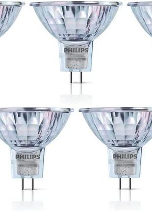 Philips - комплект галогенних ламп mr16, 50w, gu5.3, 12v, 36°, 4000 годин, димовані, 5 штук