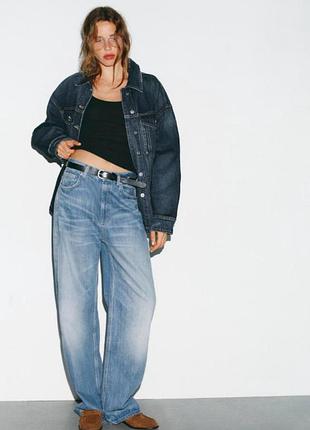 Джинсы женские прямого кроя с высокой талией trf zara