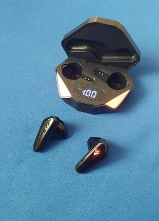 Наушники x15 с отличным сочным и детальным звуком игррвой режим bluetooth стильная rgb подсветка индикатор заряда беспроводные новые