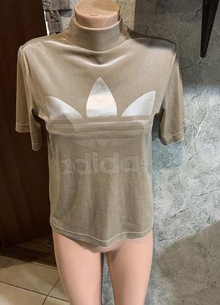 Футболка женская велюр adidas 46