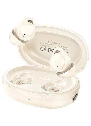 Беспроводные наушники tws remax sleep true wireless stereo music call earphones tws-21 beige