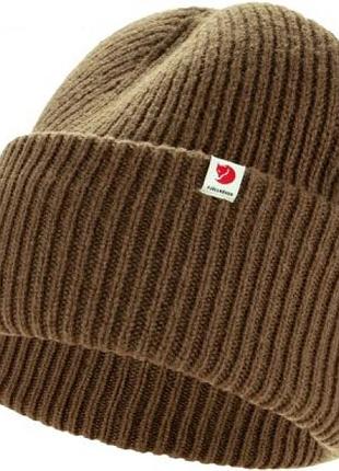 Шапка fjallraven heavy beanie dark oak