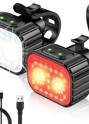 Cirycase - комплект велосипедних ліхтарів передній + задній, usb, 8+12 режимів, ipx6, акумуляторні