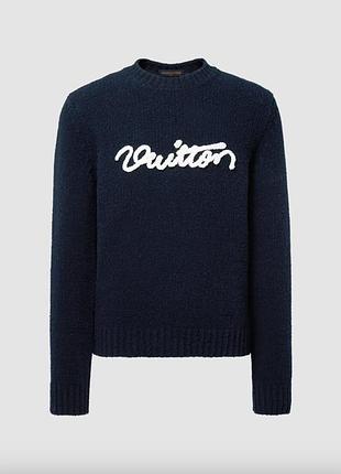 Светр louis vuitton - embroidered signature long-sleeved crewneck