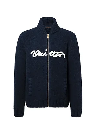 Светр louis vuitton - embroidered signature zippered blouson