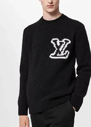 Светр louis vuitton lv intarsia crewneck.