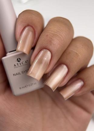 Гель-лак atica satin cat's eye sc04, 8 мл - магнітний гель-лак «котяче око», карамельний