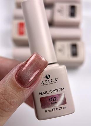Гель-лак atica satin cat's eye sc12, 8 мл - магнитный гель-лак «кошачий глаз», бронзовый
