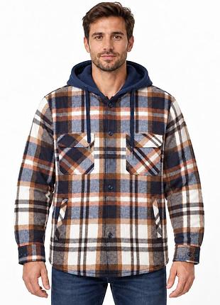 Чоловіча сорочка-куртка gold golf man на ґудзиках xl-5xl,5xl, коричневий