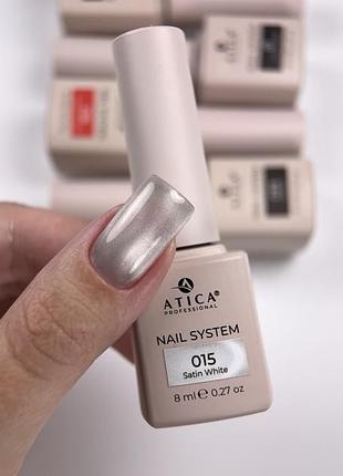Гель-лак atica satin cat's eye sc15, 8 мл - магнитный гель-лак «кошачий глаз», белый