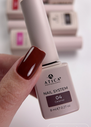 Гель-лак atica cm04 caramel choco mood, 8ml, карамельно-коричневий