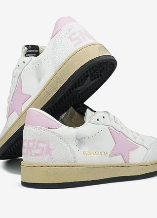 Golden goose white ballstar pink 3