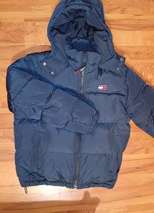 Пуховик tommy jeans alaska puffer чоловічий зимовий синій оригінал розмір m