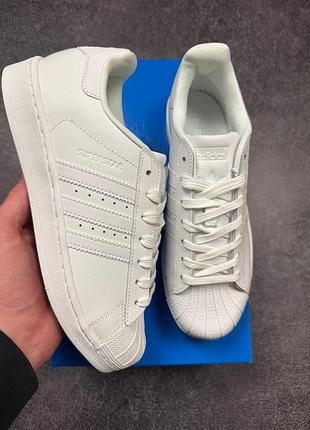 Adidas superstar classic all white 9