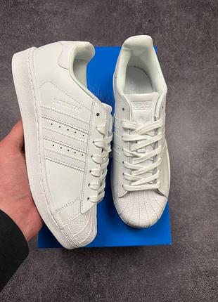 Adidas superstar classic all white 2