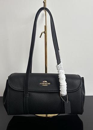Сумка жіноча coach чорна з натуральної шкіри