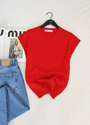 Безрукавка zara 100% шерсть