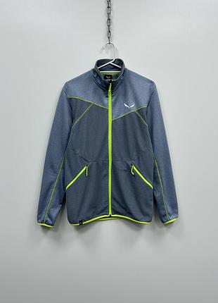 Шикарна куртка фліска salewa puez hybrid polarlite hooded fleece jacket light blue