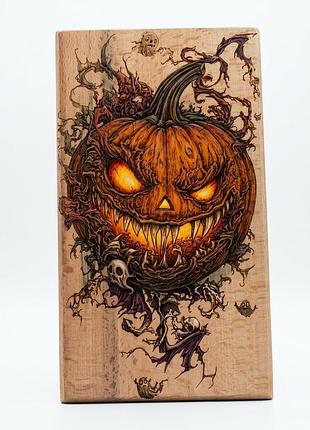 Картина декор, бук/halloween/2000 хеллоуин/4ква\handmade/Pro для раскрашивания 🍁 размер 14*25см