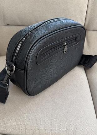 Сумка guess біла чорна крос боді гесс 4