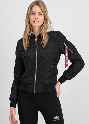 Alpha industries  куртка-бомбер ma-1, чорна