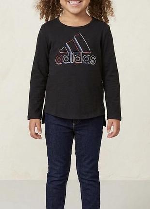 Новий лонгслів adidas для дівчинки 4 роки