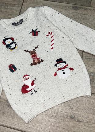 Детский рождественский свитер primark 5-6роков