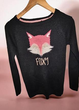 Светр для дівчинки cool club foxy чорний акриловий