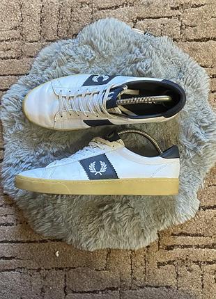 Fred perry b721 white black кроссовки