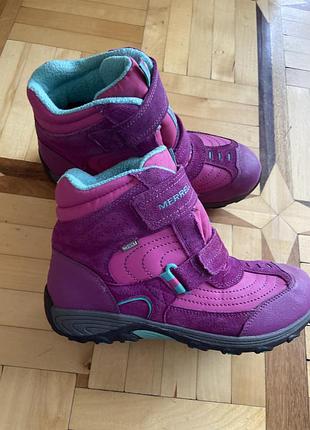 Черевики для дівчинки merrell фіолетові, розмір 37, устілка 23,5 см