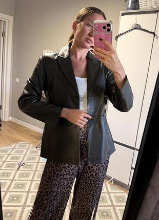 Піджак з натуральної шкіри жакет zara xs