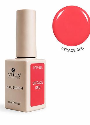 Топ витражный atica vitrage red top coat (красный, без липкого слоя), 15ml
