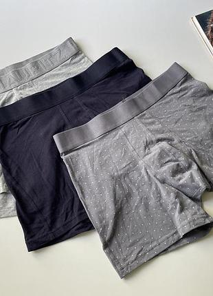 3 шт набір подовжених боксерів труси h&m