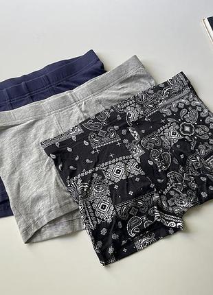 3 шт комплект набір боксерів h&m